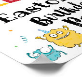Monster Birthday Welkomstteken Poster (Hoek)