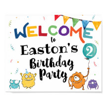 Monster Birthday Welkomstteken