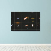 Monster Black Holes groeit na galactische fusies Canvas Afdruk (Insitu (Houten vloer))