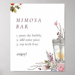 Monster Bloemen Rozen & Lantaarn Mimosa Bar teken Poster