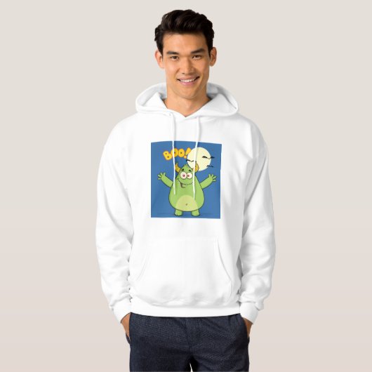 Monster Boo Mannen Hoodie (Voorkant volledig)
