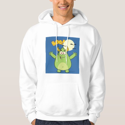 Monster Boo Mannen Hoodie (Voorkant)