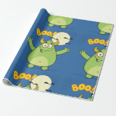 Monster Boo Wrapping Paper Cadeaupapier (Uitgerold)