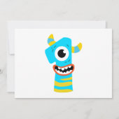 Monster Boys 1e verjaardag Foto Kaart (Achterkant)