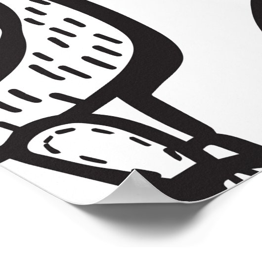 Monster Boys: Hand getrokken patroon Poster (Hoek)