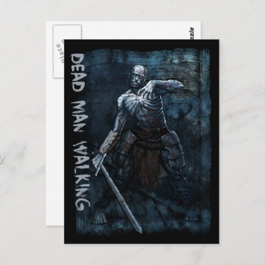 Monster-Briefkaart - Dood Man lopen Briefkaart (Voorkant / Achterkant)