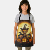 Monster broers in een eng bos Happy Halloween Schort (Insitu)