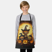 Monster broers in een eng bos Happy Halloween Schort (Gedragen)