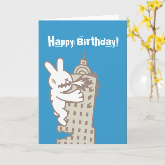 Monster Bunny Rules Kaart (Gele Bloem)