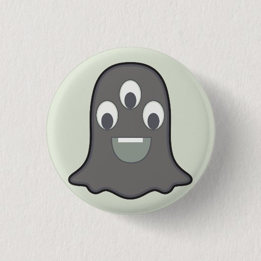 Monster Button: Ghost Ronde Button 3,2 Cm (Voorkant)