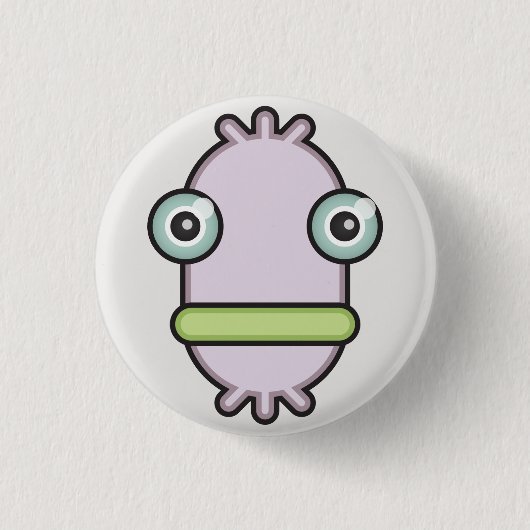 Monster Button: Microbe Ronde Button 3,2 Cm (Voorkant)