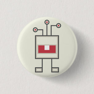 Monster Button: Robot Ronde Button 3,2 Cm