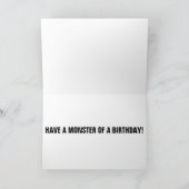 MONSTER CAR BIRTHDAY CARDS KAART (Binnen)