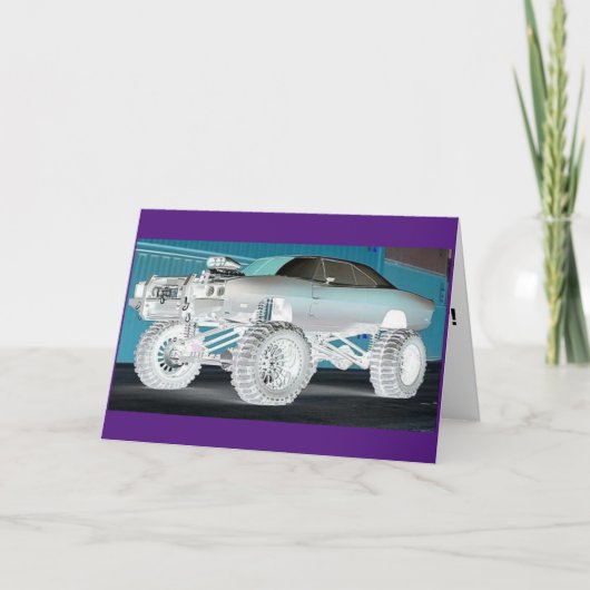 MONSTER CAR BIRTHDAY CARDS KAART (Voorkant)