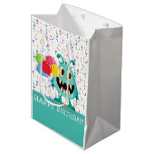 Monster/Cartoon/alien Medium Cadeauzakje (Voorkant Gekanteld)