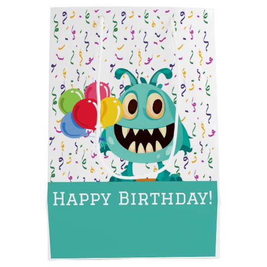 Monster/Cartoon/alien Medium Cadeauzakje (Achterkant)
