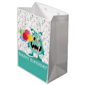 Monster/Cartoon/alien Medium Cadeauzakje (Achterkant Gekanteld)