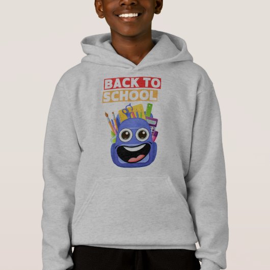 Monster Cartoon Terug naar school T-shirt (Voorkant)