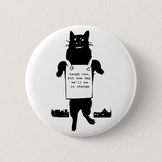 Monster Cat Ronde Button 5,7 Cm (Voorkant)