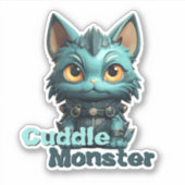 Monster Cat Sticker - "Knuffel Monster" (Voorkant)