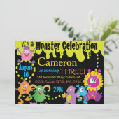 Monster Celebration Uitnodiging (Staand voorkant)