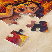 Monster Chaos Retro Oude Horrors Legpuzzel (Zijkant)