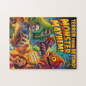 Monster Chaos Retro Oude Horrors Legpuzzel (Horizontaal)