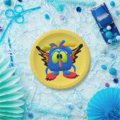 Monster Character Owl Bird Animated Dinner Bord (Feest)
