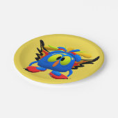 Monster Character Owl Bird Animated Dinner Bord (Gekanteld)