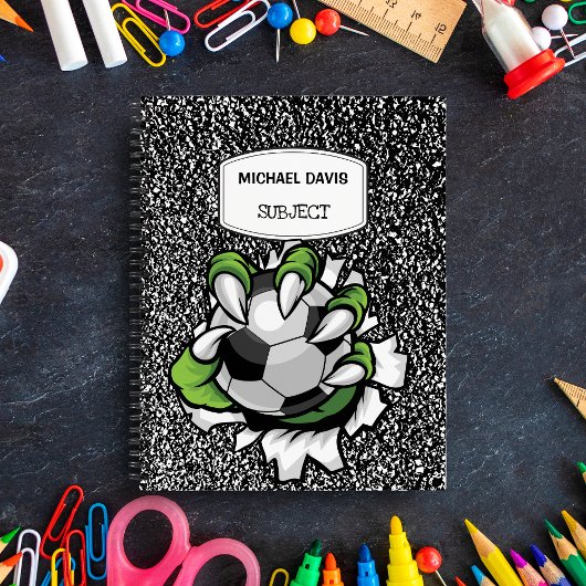 Monster Claw Holding Voetbal Voet Custom Spiral Notitieboek