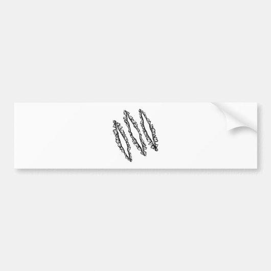 Monster Claw Rip Holes Bumpersticker (Voorkant)