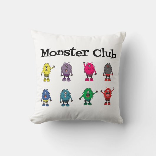 Monster Club Kinder Kussen – Knuffeldieren (Voorkant)