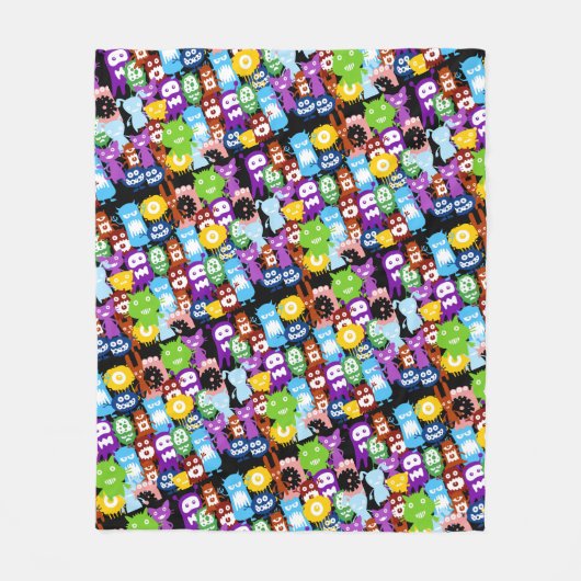 Monster Collage Fleece Blanket Deken (Voorkant)