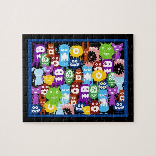 Monster Collage Jigzaag Puzzle Legpuzzel (Horizontaal)