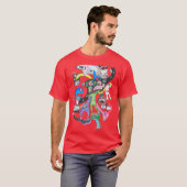 Monster collage t-shirt (Voorkant volledig)