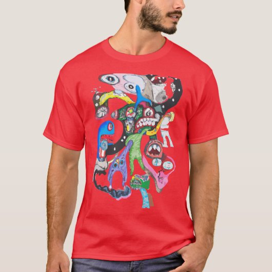 Monster collage t-shirt (Voorkant)