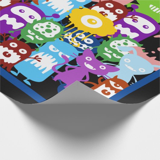 Monster Collage Wrapping Paper Cadeaupapier (Hoek)
