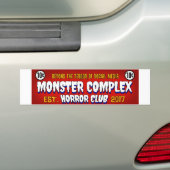 MONSTER COMPLEX BANNER BUMPERSTICKER (Op auto)