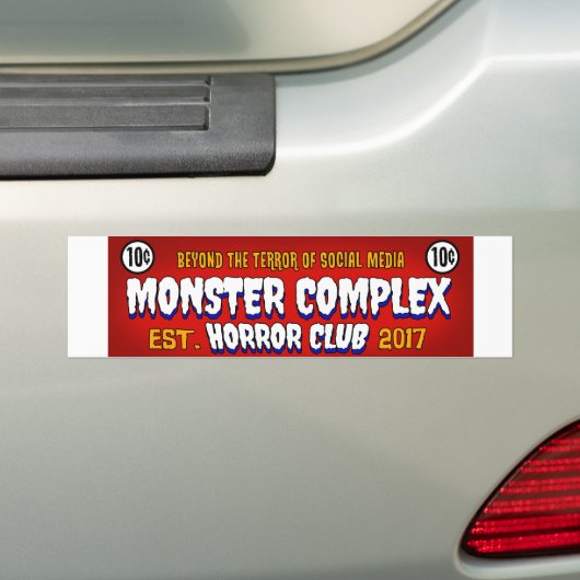 MONSTER COMPLEX BANNER BUMPERSTICKER (Op auto)