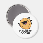 Monster Cookie Funny Food Pun Magneet (Voorkant / Achterkant)