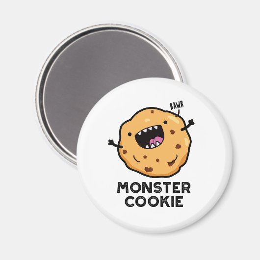 Monster Cookie Funny Food Pun Magneet (Voorkant / Achterkant)