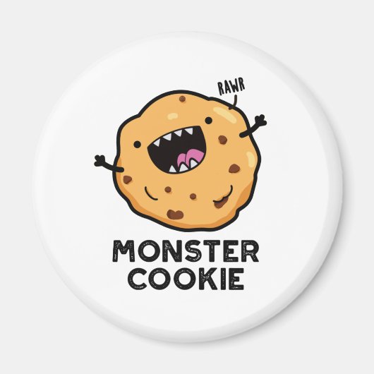 Monster Cookie Funny Food Pun Magneet (Voorkant)