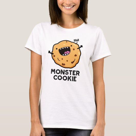 Monster Cookie Funny Food Pun T-shirt (Voorkant)