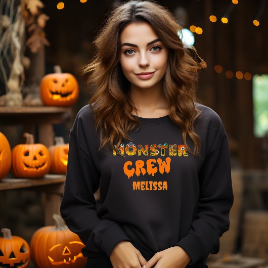 Monster Crew Aangepaste naam Halloween Trui