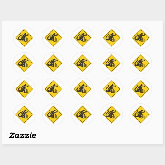 Monster Crossing Ronde Sticker (Vel)