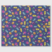 Monster Cute Funny 1st Birthday Party Thema Cadeaupapier (Vlak)