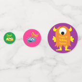 Monster Cute Funny 1st Birthday Party Thema Confetti (Voorkanten)
