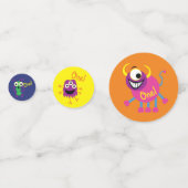 Monster Cute Funny 1st Birthday Party Thema Confetti (Achterkanten)