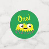 Monster Cute Funny 1st Birthday Party Thema Confetti (Kleine voorkant)