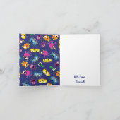 Monster Cute Funny 1st Birthday Party Thema Kaart (Binnen)